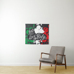 Keep Calm and Love Italy Wandkleed