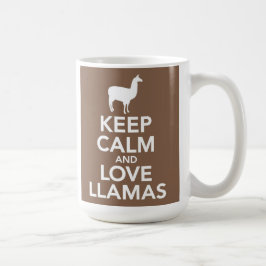 Keep Calm and Love Llamas mok