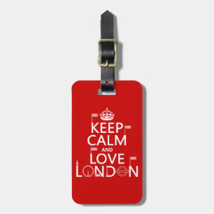 Keep Calm and Love London Bagagelabel