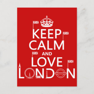 Keep Calm and Love London Briefkaart