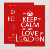 Keep Calm and Love London Kaart (Voorkant / Achterkant)