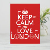 Keep Calm and Love London Kaart (Staand voorkant)