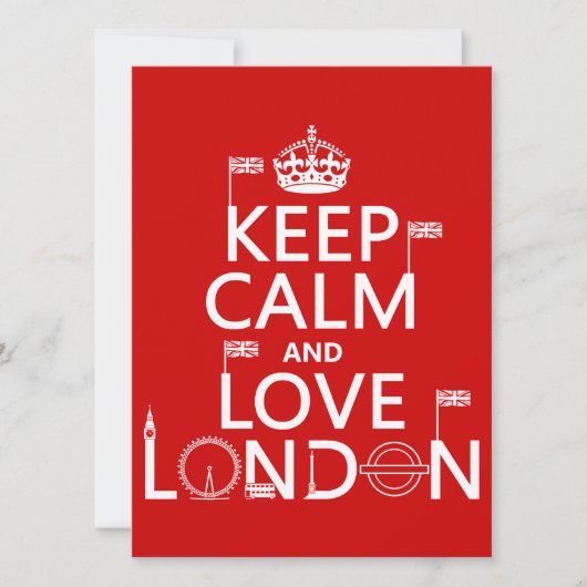 Keep Calm and Love London Kaart (Voorkant)