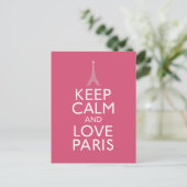 Keep Calm and Love Paris Briefkaart (Staand voorkant)