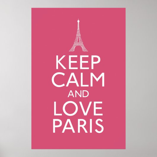 Keep Calm and Love Paris Poster (Voorkant)