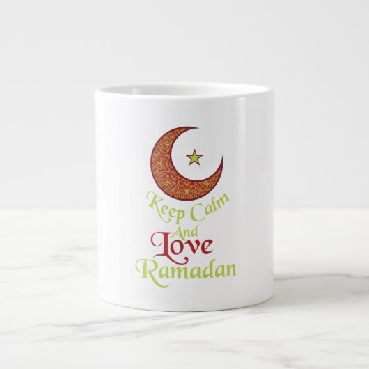Keep Calm and Love Ramadan Extra Grote Beker (Voorkant)