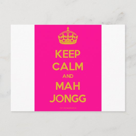 Keep-Calm-And-Mah-Jongg.pdf Briefkaart (Voorkant)