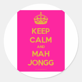 Keep-Calm-And-Mah-Jongg.pdf Ronde Sticker