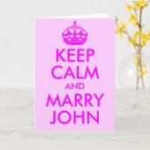 Keep Calm and Marry John Kaart (Gele Bloem)
