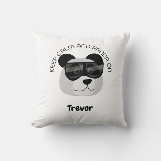 Keep Calm and Panda On Kussen (Voorkant)