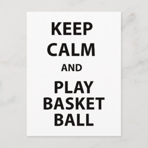 Keep Calm and Play Basketball Briefkaart