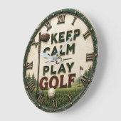 Keep Calm and Play Golf Grote Klok (Hoek)