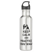 Keep Calm and Practice Krav Maga - Israel IDF Waterfles (Voorkant)