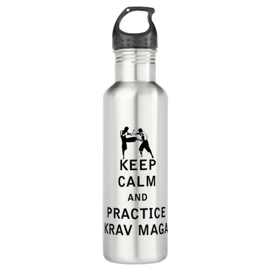 Keep Calm and Practice Krav Maga - Israel IDF Waterfles (Voorkant)