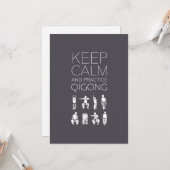 Keep Calm and Practice Qigong Kaart (Voorkant / Achterkant in situ)