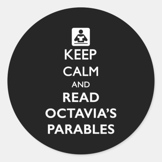 Keep Calm And Read Parables Ronde Sticker (Voorkant)