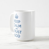 Keep Calm and Trust God Koffiemok (Voorkant links)