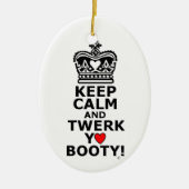 Keep Calm and Twerk Keramisch Ornament (Voorkant)