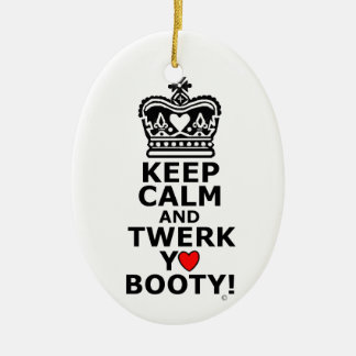 Keep Calm and Twerk Keramisch Ornament