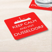 Keep Calm and Visit Dusseldorf - Onderzetter Duits (Schuin)
