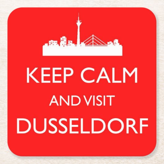 Keep Calm and Visit Dusseldorf - Onderzetter Duits (Voorkant)