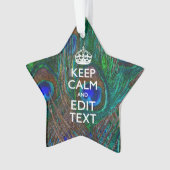 Keep Calm and Your Text on Peacock Feathers (devant)