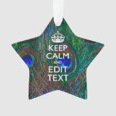 Keep Calm and Your Text on Peacock Feathers (devant)