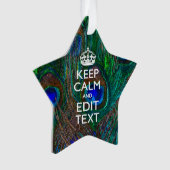 Keep Calm and Your Text on Peacock Feathers (devant)