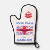 Keep Calm Bake On Union Jack British Flag NAME (Recto)