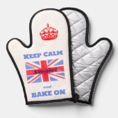 Keep Calm Bake On Union Jack British Flag NAME (Recto/Verso)