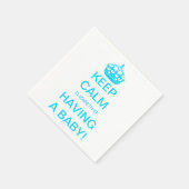  "Keep Calm Blue Boy"-Baby shower Servetten (Hoek)