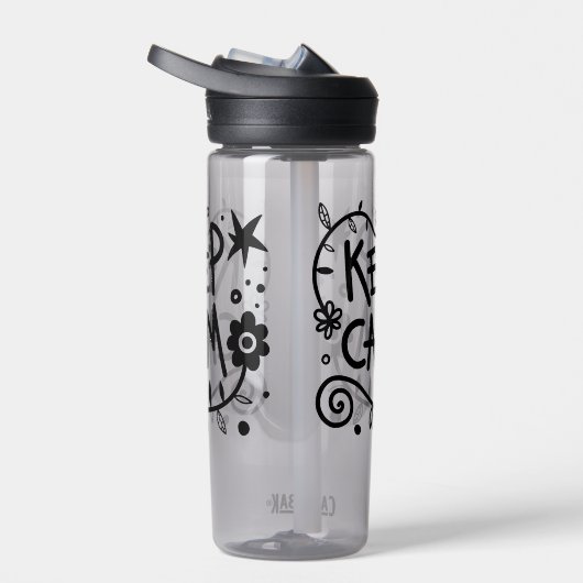 Keep Calm Bold Typography Black and White Waterfles (Rechts)