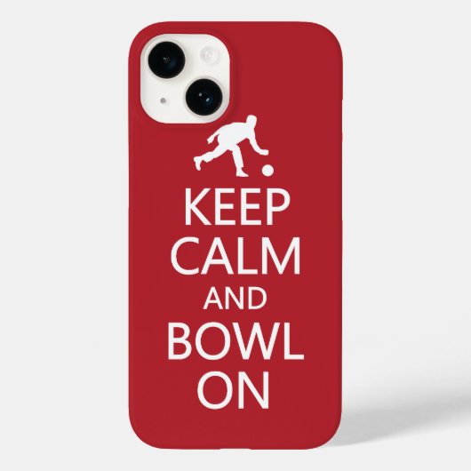 Keep Calm & Bowl Op aangepaste kleur Blackberry ca Case-Mate iPhone Case (Achterkant)