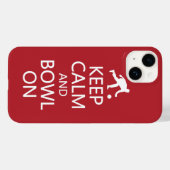 Keep Calm & Bowl Op aangepaste kleur Blackberry ca Case-Mate iPhone Case (Achterkant (horizontaal))