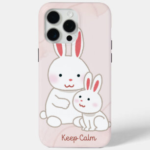 'Keep Calm' Bunny iPhone 15 Pro Max Hoesje
