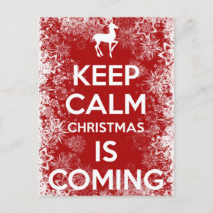 Keep Calm Christmas komt eraan Feestdagenkaart