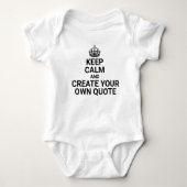 KEEP CALM Creëer uw eigen aangepaste prijsopgave Romper (Voorkant)