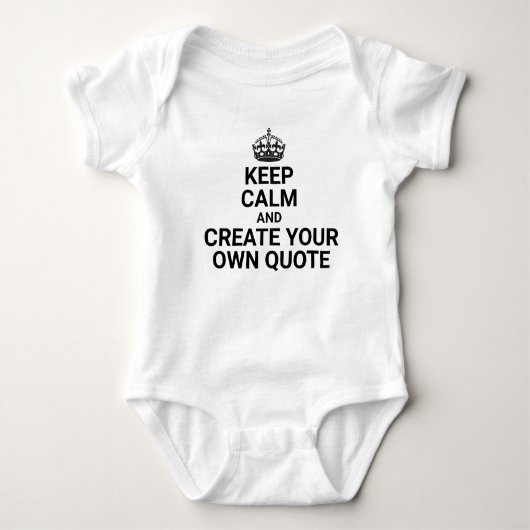 KEEP CALM Creëer uw eigen aangepaste prijsopgave Romper (Voorkant)
