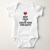 KEEP CALM Creëer uw eigen Citaat Romper (Voorkant)