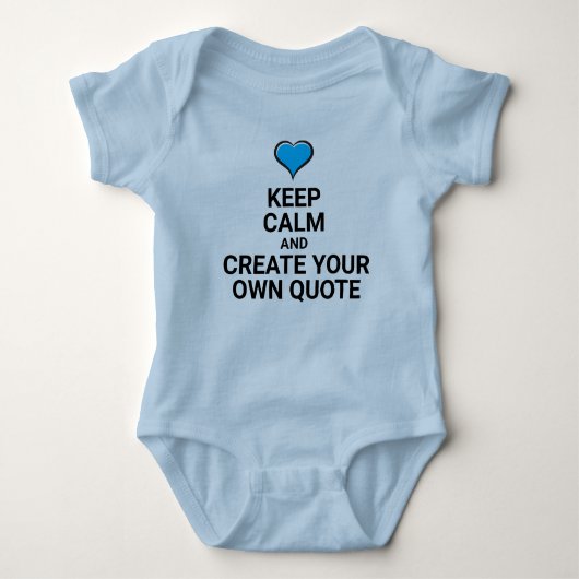 KEEP CALM Creëer uw eigen Quote Baby Bodysuit (Voorkant)