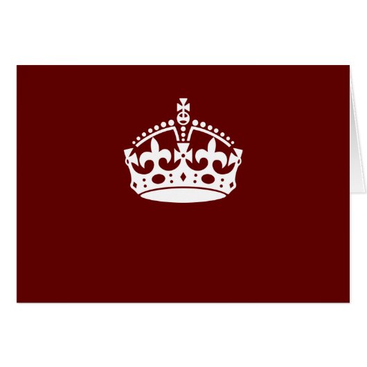 Keep Calm Crown Burgundy Red Accent (Voorkant Horizontaal)