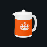 KEEP CALM CROWN Icon on Orange Customize This<br><div class="desc">Un design de couronne Keep Calm sur un décor orange solide et dynamique,  vous pouvez customiser si vous le souhaitez avec du texte. Utilisez le lien "Demandez à ce concepteur" pour nous contacter avec vos demandes de design spécial ou pour obtenir de l'aide sur vos besoins de personnalisation.</div>