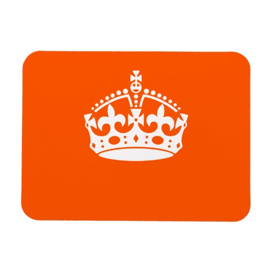 KEEP CALM CROWN on Orange Customize This Magneet (Horizontaal)