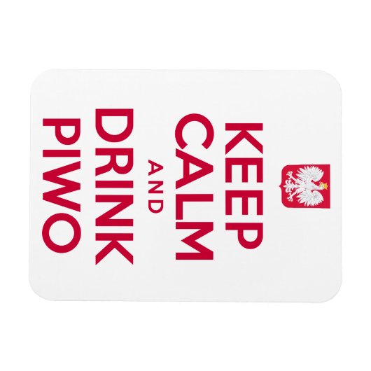 Keep Calm Drink Piwo Pools Magneet (Horizontaal)