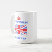 Keep Calm Drink Tea Union Jack British Flag Koffiemok (Voorkant links)