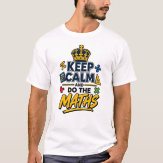 Keep Calm en Doe de Wiskunde Docenten T-Shirt