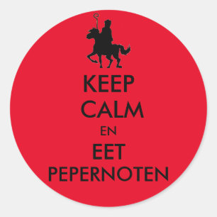 Keep Calm  en Eet Pepernoten Sticker
