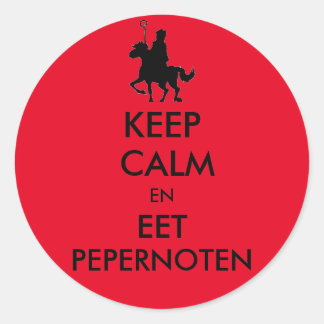 Keep Calm en Eet Pepernoten Sticker