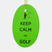 Keep Calm en Golf Keramisch Ornament (Links)