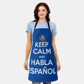 Keep Calm en Habla Español Schort (Gedragen)